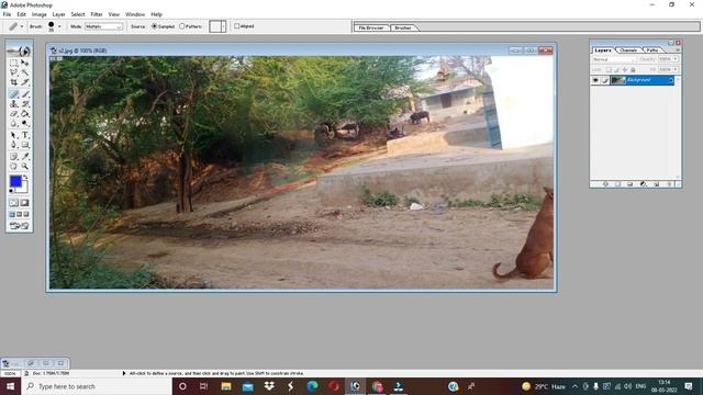 Healing brush and patch tool in photoshop|how to use of healing brush and patch tool learn easy 202 смотреть онлайн