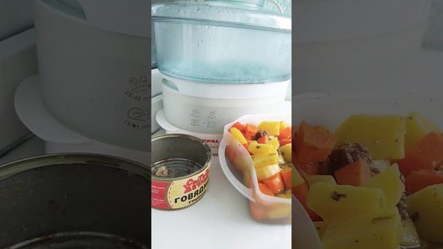 Суп в пароварке, Говяжьей тушенкой за 150 руб смотреть онлайн