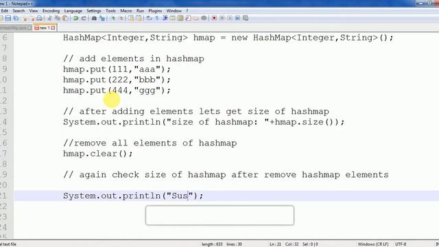 get size of java HashMap example смотреть онлайн