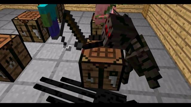 Школа Мобов - Крафтинг (Майнкрафт Анимация) смотреть онлайн