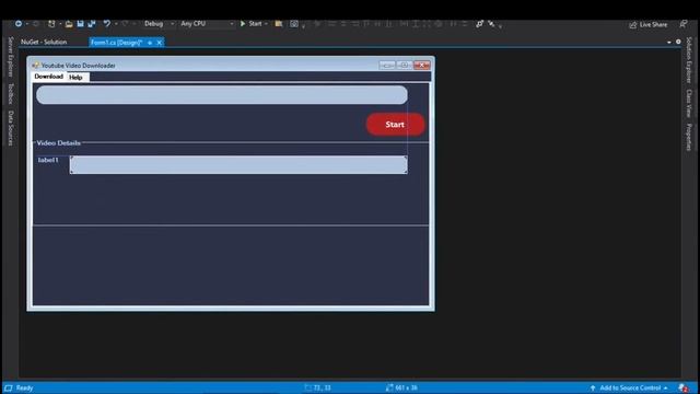 YouTube Video Downloader App Using C# Windows Forms Part 1 смотреть онлайн