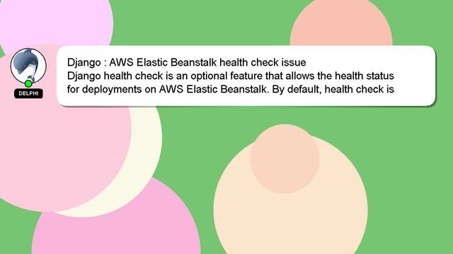 Django : AWS Elastic Beanstalk health check issue смотреть онлайн