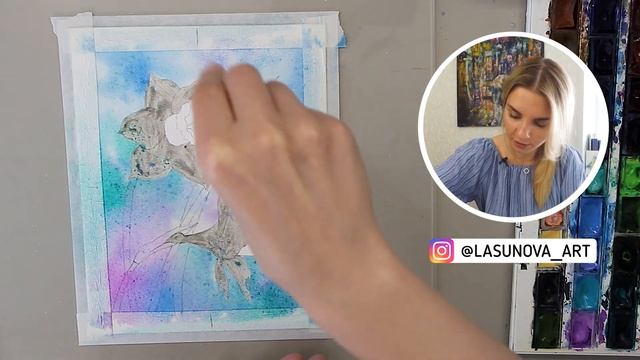 Как нарисовать цветы акварелью (Нарциссы) - ботаническая иллюстрация. смотреть онлайн