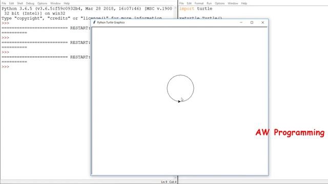 Making Circle In Python Using Python Graphics