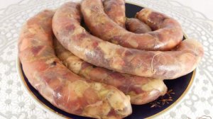 Колбаски из курицы и свиного сердца