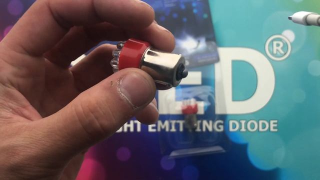 Автолампа светодиодная 1156 - PY21W - S25 - BA15s - 9 - Dip-Led (Красная) смотреть онлайн