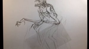 Drawing Monster Alien Creature Concept Character Insectoid Design Speed Draw Creepy Horror Scifi Ar