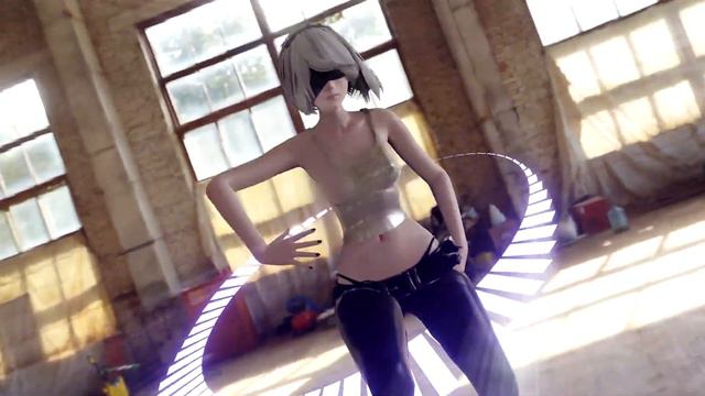 [MMD] [EEVEE_clothes simulation 布料解算] [NieR - 2B _ Blod Sweat & Tear [R18][CENSORED]