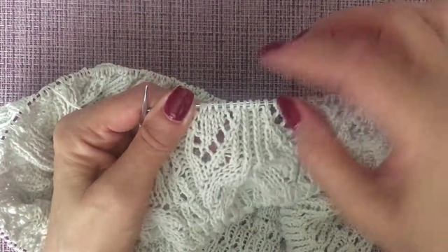 Летняя ажурная блузка спицами. 2 часть