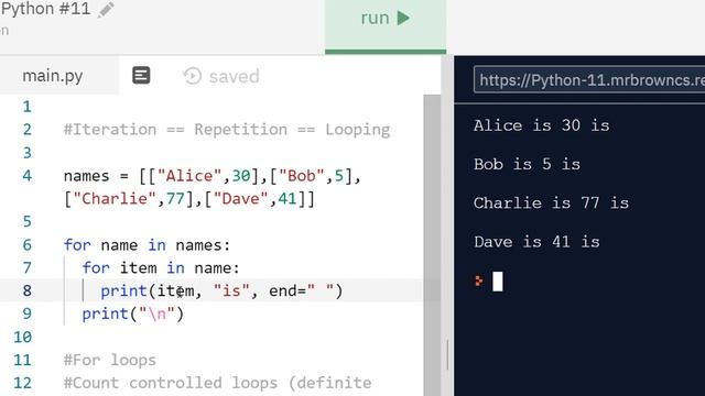 GCSE Python #11: Iteration (For Loops)