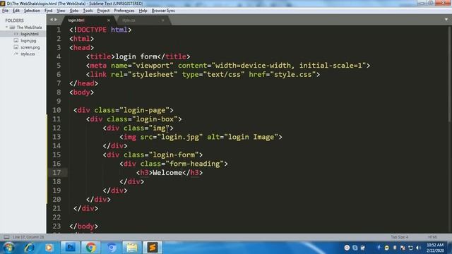 Login Form using  Html Css Responsive