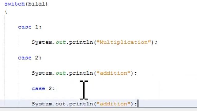 switch-case Statement in Java смотреть онлайн