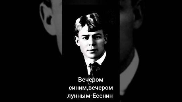 Вечером синим вечером лунным-Есенин