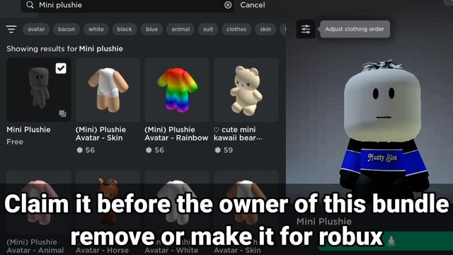 [FREE MINI PLUSHIE BUNDLE] How to get free mini plushie bundle | Roblox смотреть онлайн