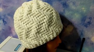 Шапочка узор ,,ЗИГЗАГ,, крючком. Шапочка для начинающих.