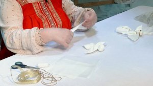 #НастроениеНовыйГод Мастер-класс "Народная тряпичная кукла рождественский ангел"