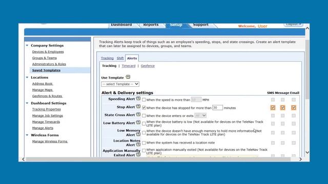 Creating a stop alert tracking template using the TeleNav Track web interface смотреть онлайн