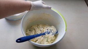 Рецепт сырные лепёшки с  Зелёным луком