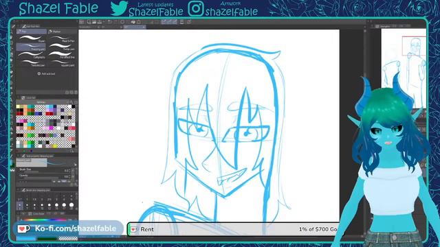Just chatting till I figure out what to draw! Come say hi! :D