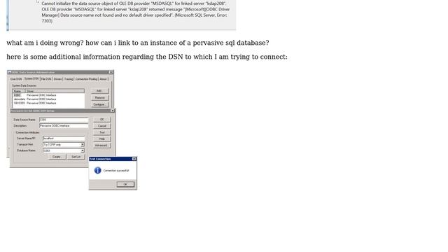 How to connect to pervasive sql through odbc? смотреть онлайн