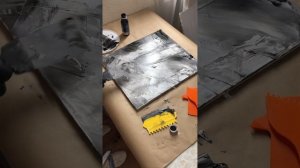 Текстурная картина из шпатлевки и гипсокартона. Тестирую окрашивание шпатлевки колером