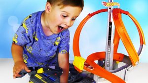 ★ Супер Трек ХОТ ВИЛС Мощный Вихрь Игры для Мальчиков Hot Wheels Spin Storm Unboxing and Play Boys