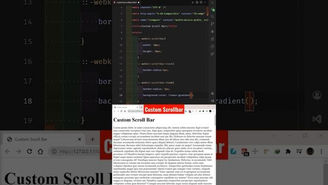 I created custom scrollbar in css