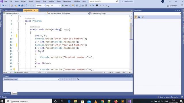 Write a program to input two numbers and find the greatest number. C# net Console App. 2nd prog. смотреть онлайн