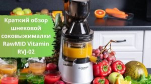 Краткий обзор шнековой соковыжималки RawMID Vitamin RVJ-02