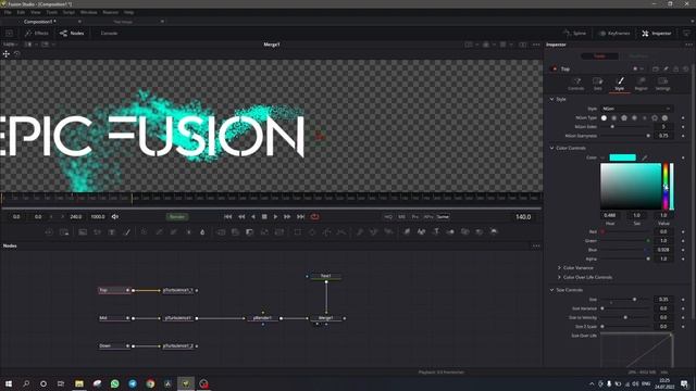 Анимация частиц в Davinci Resolve\Particle animation in Davinci Resolve. смотреть онлайн