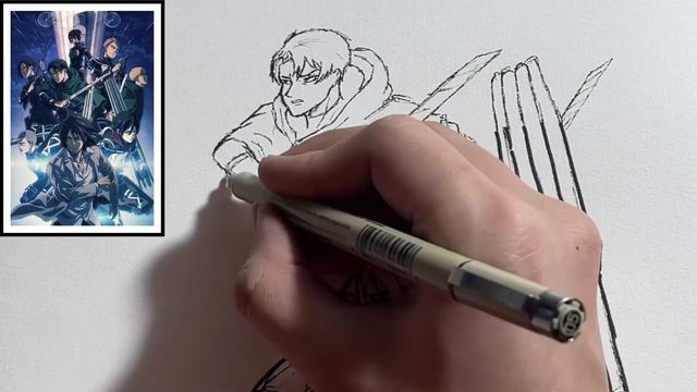 Рисуем персонажей Атаки титанов смотреть онлайн