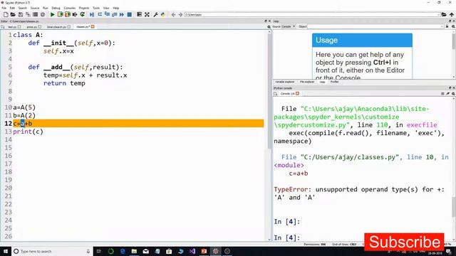Operator Overloading in python