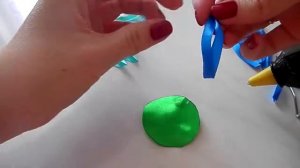 Цветок из атласной ленты 0,5 см своими руками.