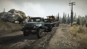 Доставляю буровую установку по бездорожью на ЗИЛ 130 ▶ симулятор SnowRunner