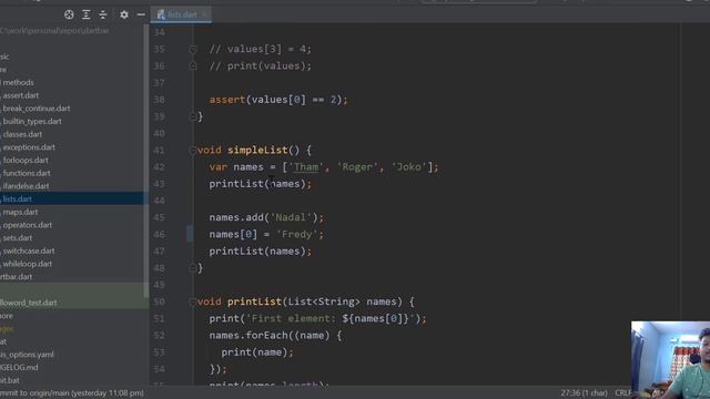 1.1 Dart | Built-in Types | List смотреть онлайн