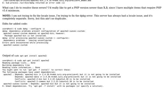 Ubuntu: apt-get fails to upgrade packages смотреть онлайн