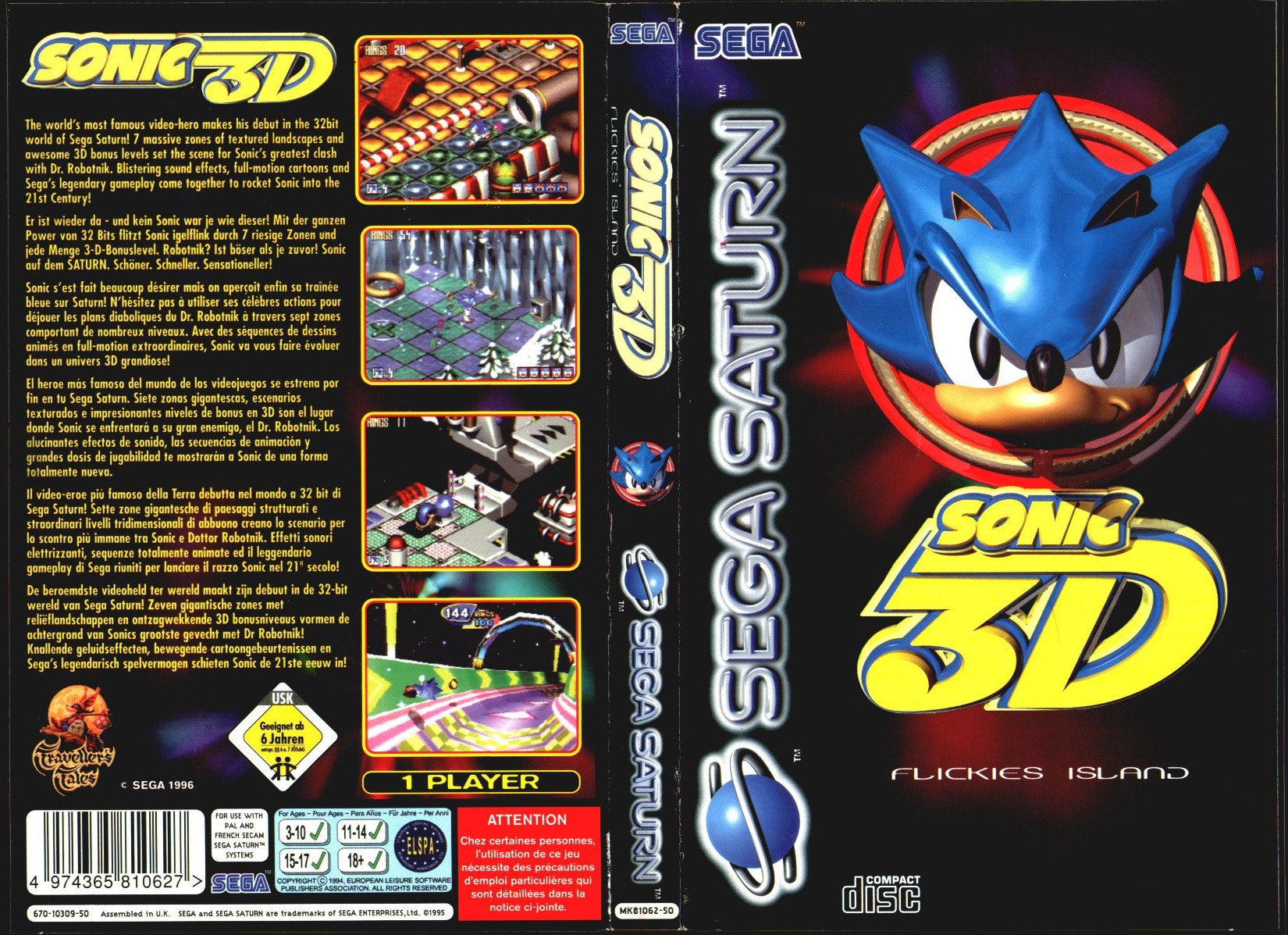 Прохождение игры  Sonic 3D Blast Sonic 3D Flickies' Island  SEGA