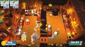 Overcooked 2 Level 2-4 Score 2532 4 stars 3 player