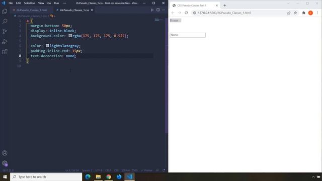 HTML-CSS Tutorial Lesson 26: CSS Pseudo Classes #1 смотреть онлайн