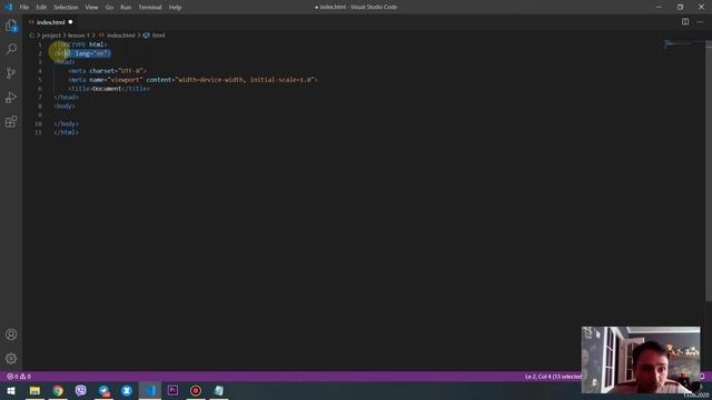 Урок 1. Создание index.html смотреть онлайн