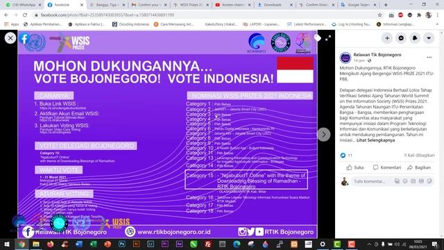 Panduan Vote Nominasi WSIS Prizes 2021 смотреть онлайн