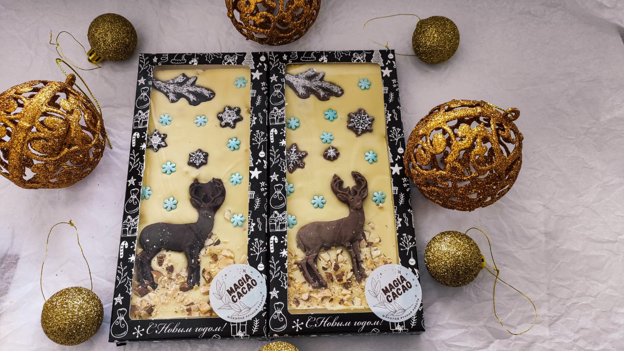 А что если украсить ёлку шоколадом. Вместо шаров смотреть онлайн