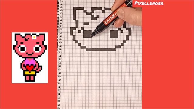 Кейт Плейкидс Как рисовать по клеточкам Простые рисунки Kate Playkids How to Draw Pixel Art