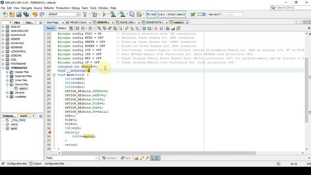 MPLAB XC8 PIC16F877A TIMER0 Kesmesi Sayıcı ve Zamanlayıcı Kullanımı | HOW TO USE TIMER0 INTERRUPT ?