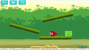 Angry Birds Kick Piggies - ONE RECTANGLE STELLA KICK ALL SQUARE PIGGIES!