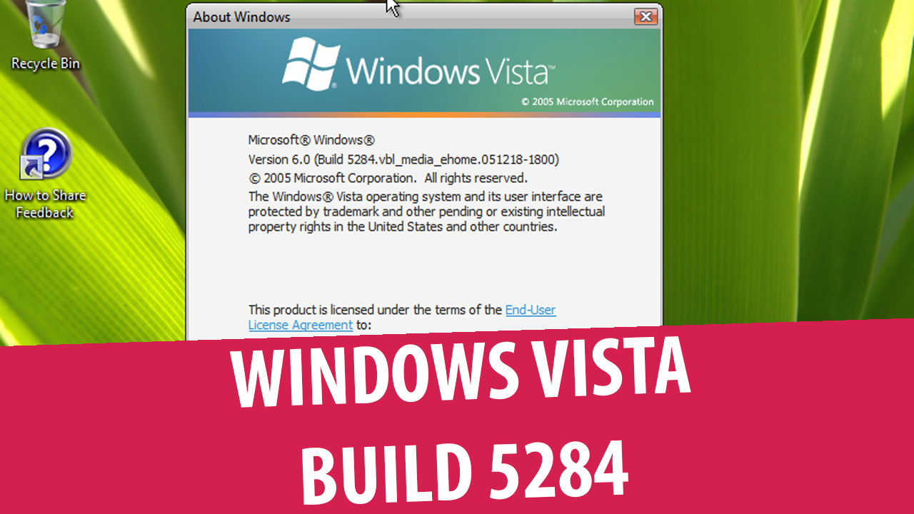 Windows Vista Ultimate build 5284 (Стрим)
