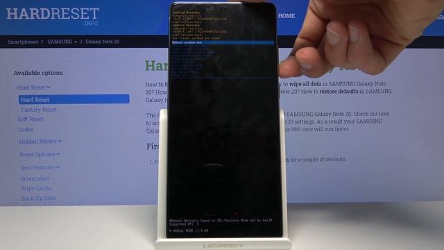 How to Wipe Cache in SAMSUNG Galaxy Note 20 – Reset Cache Partition
