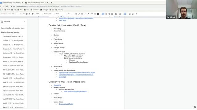 Kubernetes SIG Auth 2019-10-30 смотреть онлайн