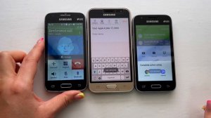 Samsung Galaxy Ace 4 Neo vs J1 Mini Prime vs J1 / Triple call / incoming & outgoing calls