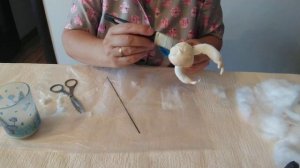 Ватная игрушка Мальчик футболист. Мастер класс. Часть 1.